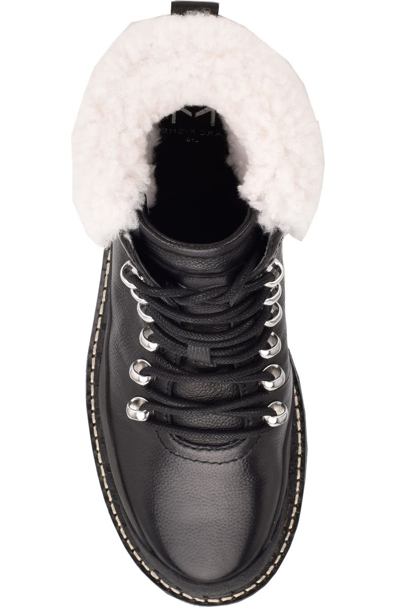 Marc Fisher LTD Cade Genuine Shearling Cuff Lace-Up Boot, Alternate, color,
