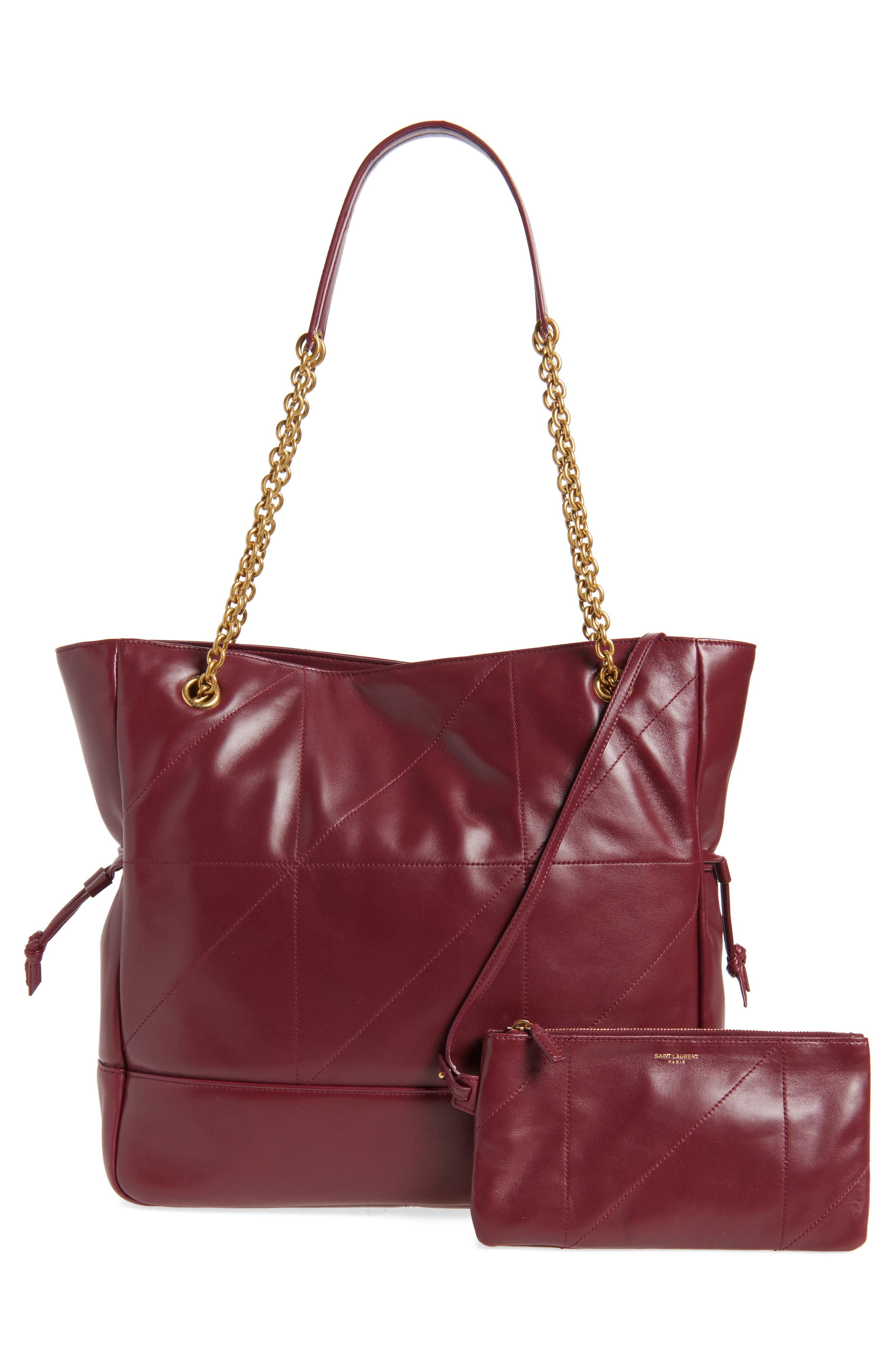 Saint Laurent Jamie 4.3 Patchwork Leather Shopper, Alternate, color, 