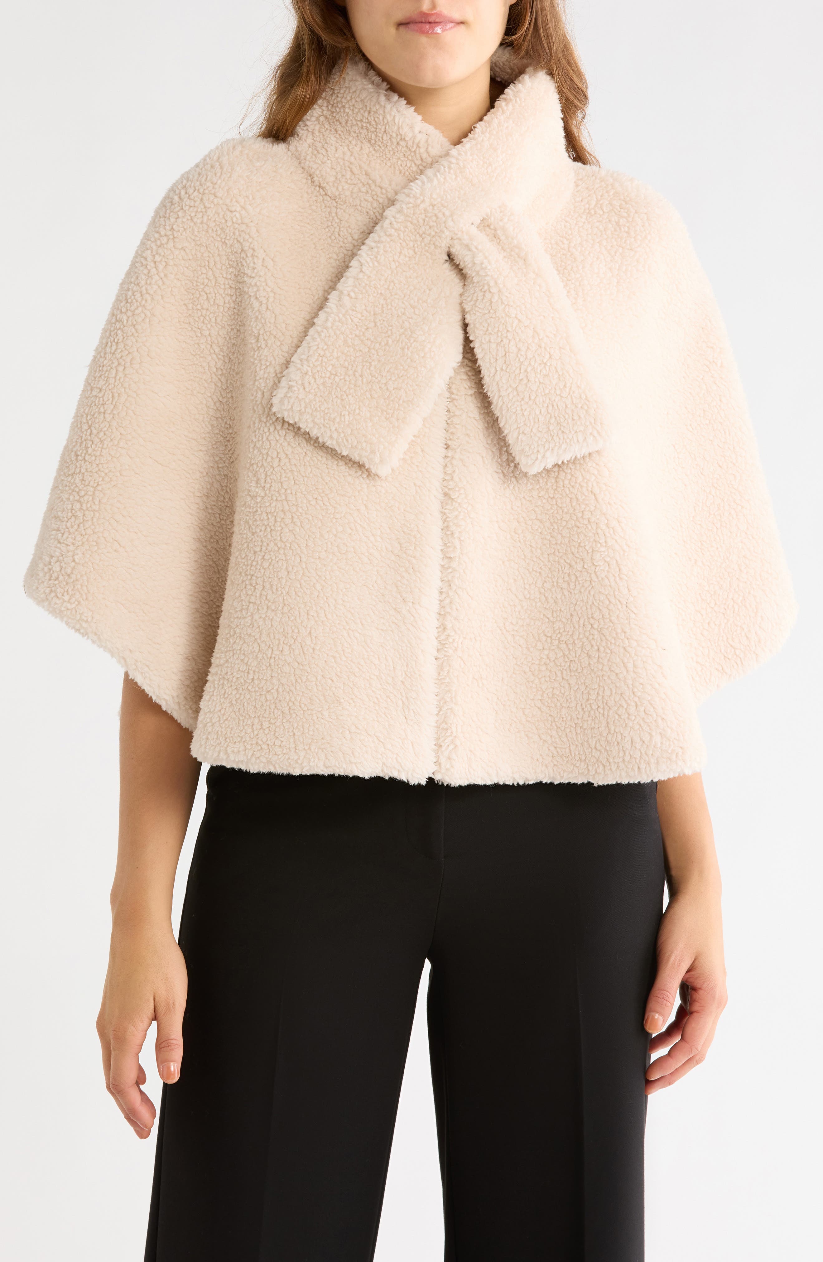FAUX FUR CAPE