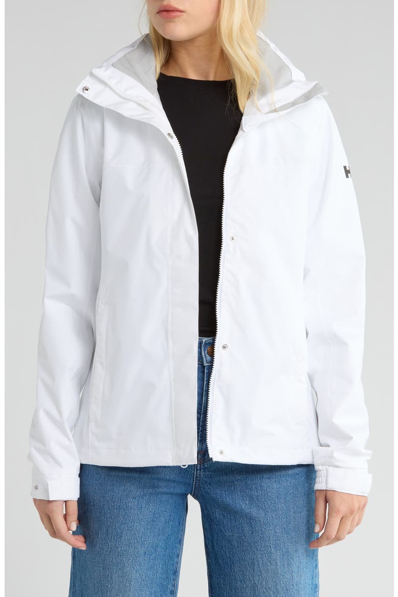 W Aden Waterproof & Windproof Hooded Jacket, Main, color, WHITE