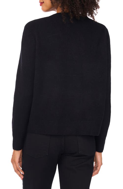Vince Camuto Swiss Alps Graphic Crewneck Sweater In Black