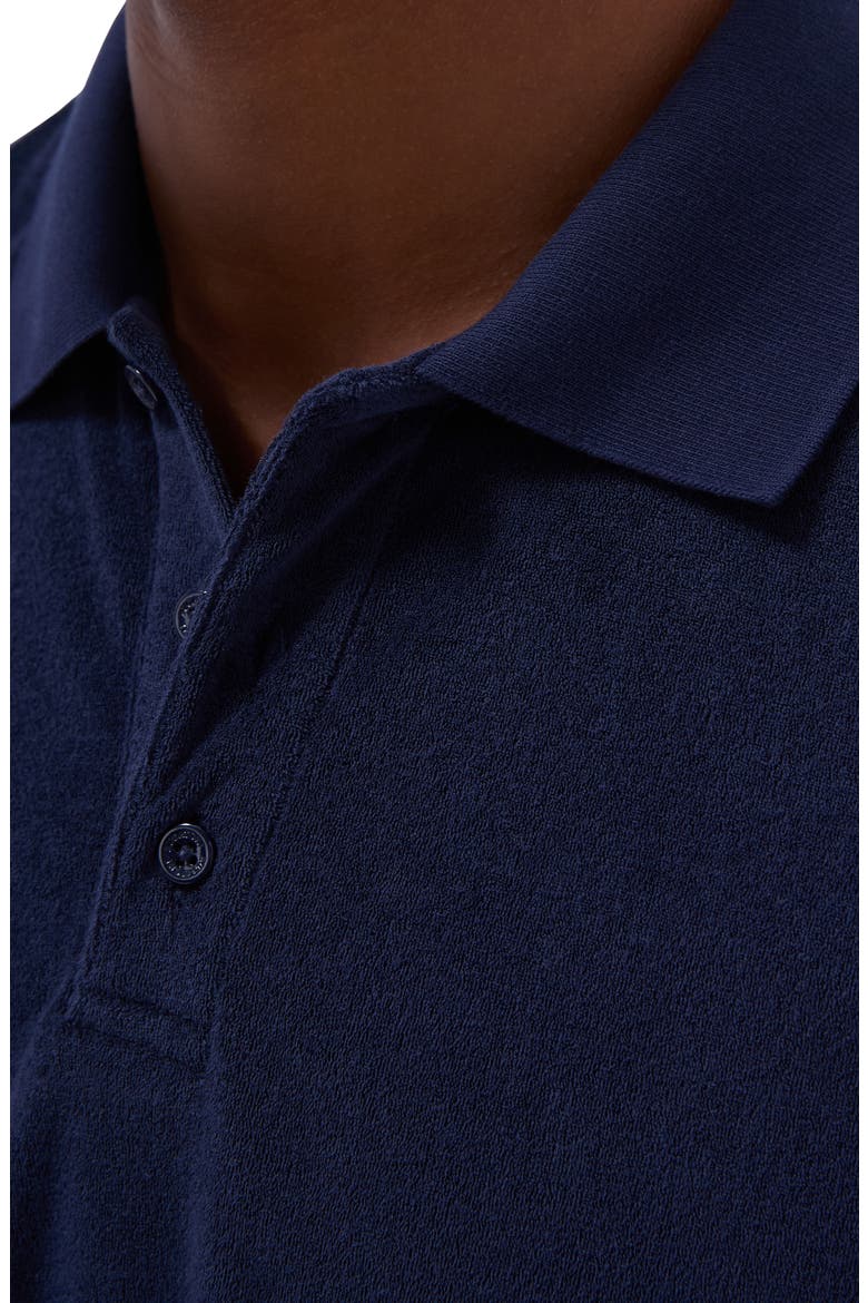 Cotton Blend French Terry Polo, Alternate, color, NAVY