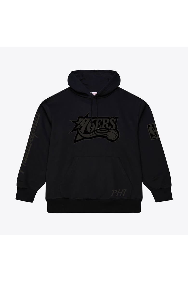 Men's Mitchell & Ness  Black Philadelphia 76ers Phantom Fleece Hoodie, Alternate, color, Black