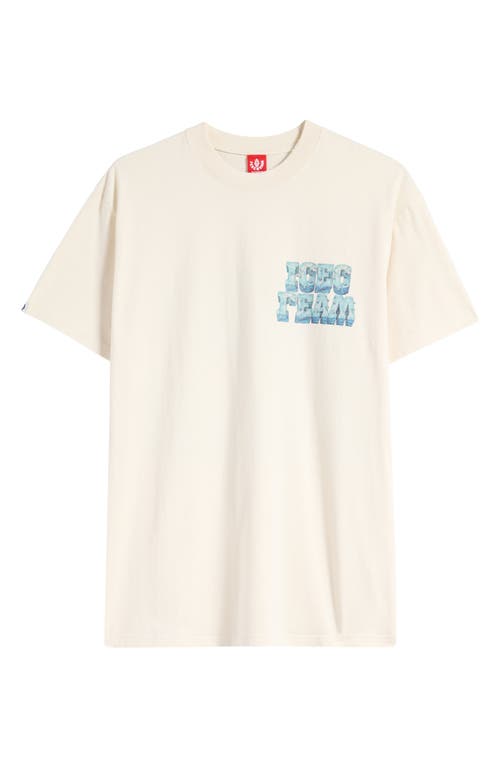 Icecream Ice Block Cotton Graphic T-shirt In Antique White