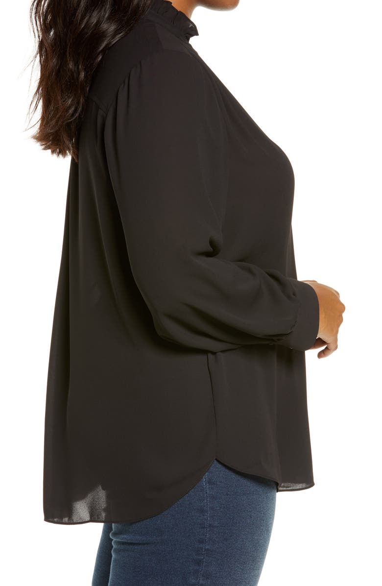 NYDJ Ruffle Neck Blouse, Alternate, color,