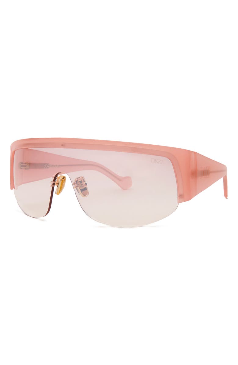 DEZI Thique 125mm Oversize Shield Sunglasses, Alternate, color, Thique Peach / Peach Faded