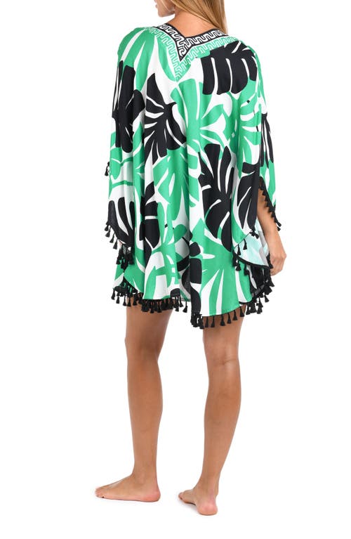 Sunshine 79 Monstera Tassel Trim Cover-up In Green