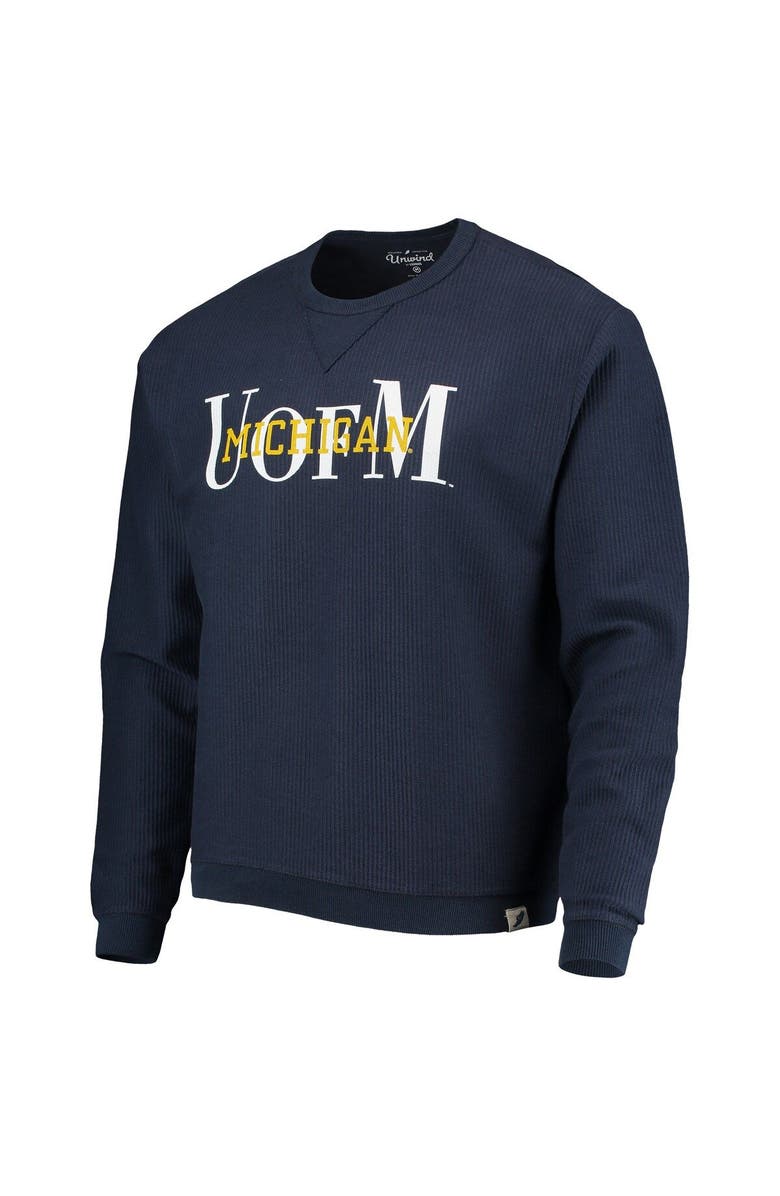 LEAGUE COLLEGIATE WEAR Men's League Collegiate Wear Navy Michigan Wolverines Timber Pullover Sweatshirt, Alternate, color, 