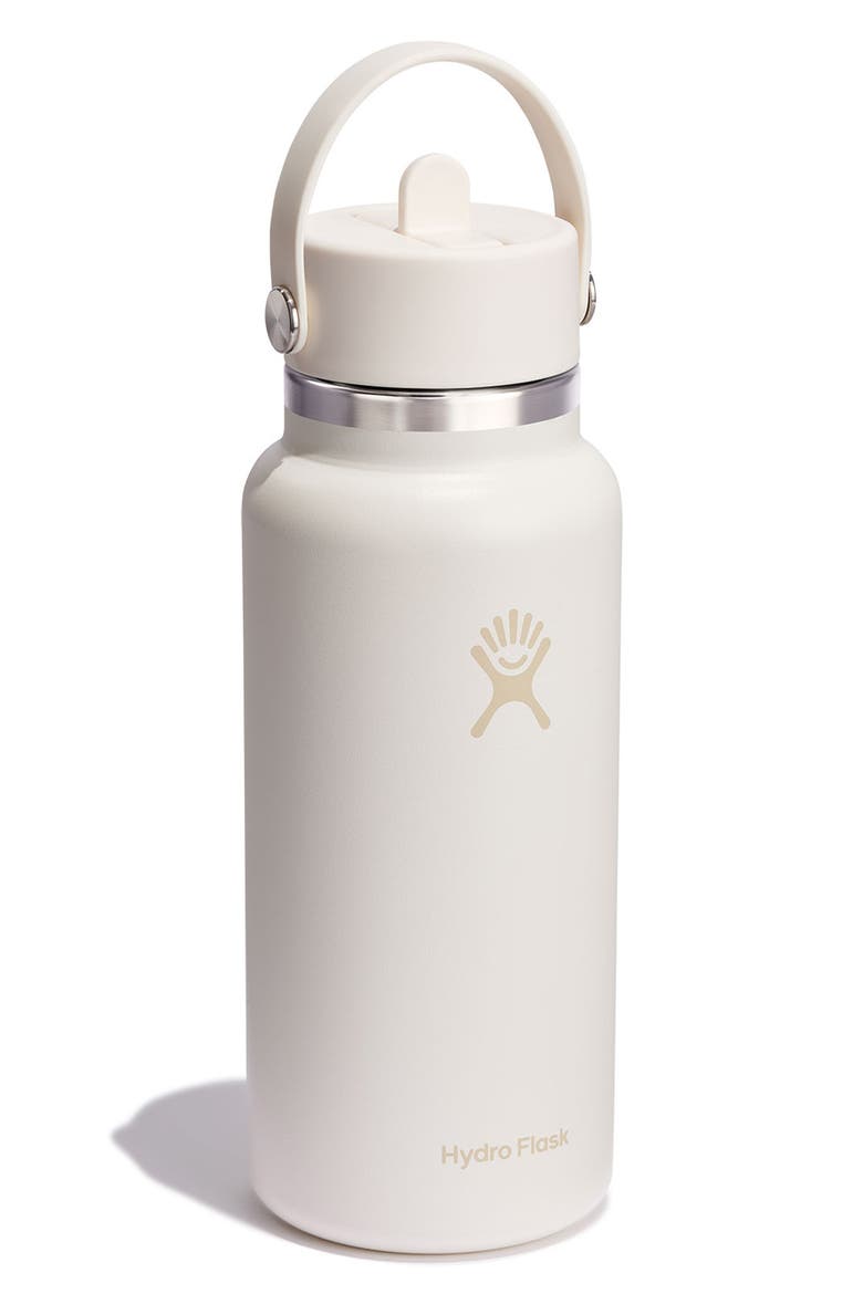 32-Ounce Wide Mouth Flex Straw Cap Water Bottle, Alternate, color, IVORY