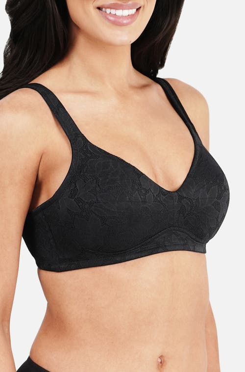 Dominique Intimates Jolie Wire-free Jacquard Soft Cup Minimizer Bra In Black