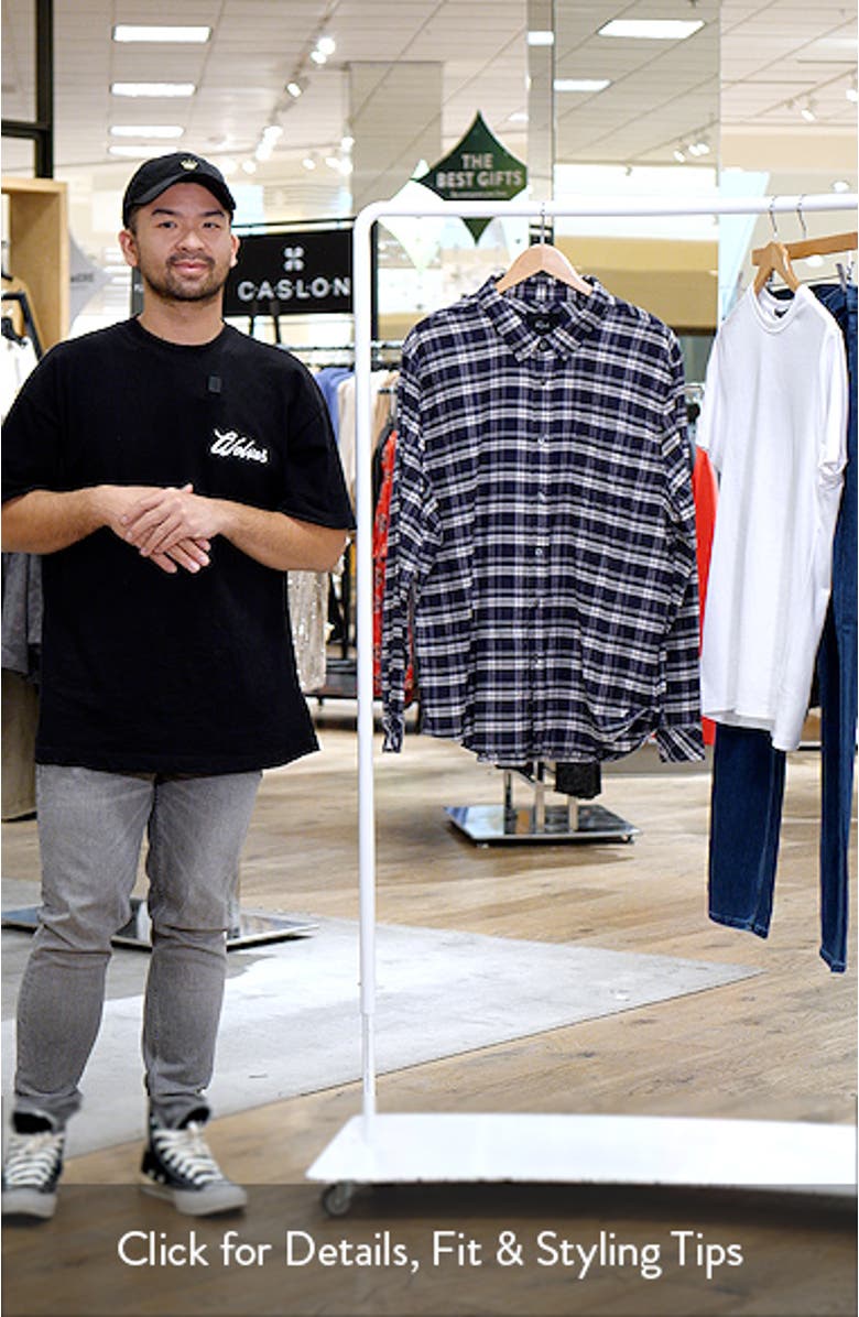 Reid Plaid Stretch Cotton Button-Down Shirt, sales video thumbnail