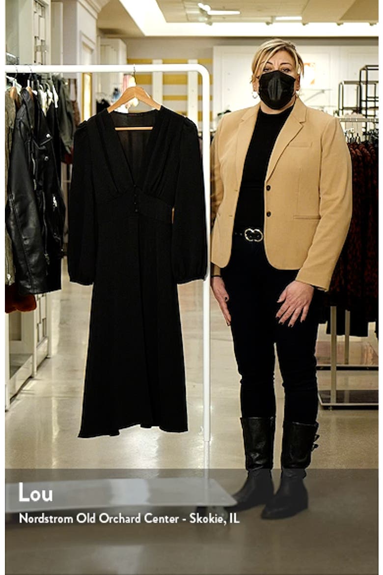 Empire Waist Long Sleeve Midi Dress video