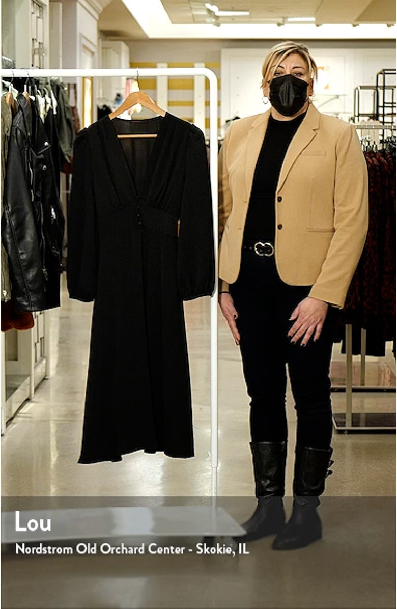 Empire Waist Long Sleeve Midi Dress, sales video thumbnail