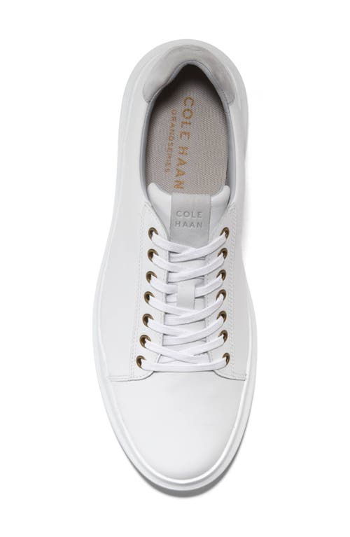 Cole Haan Grandprø Rally Ltt Low Top Sneaker In Optic White/microchip/optic Wh