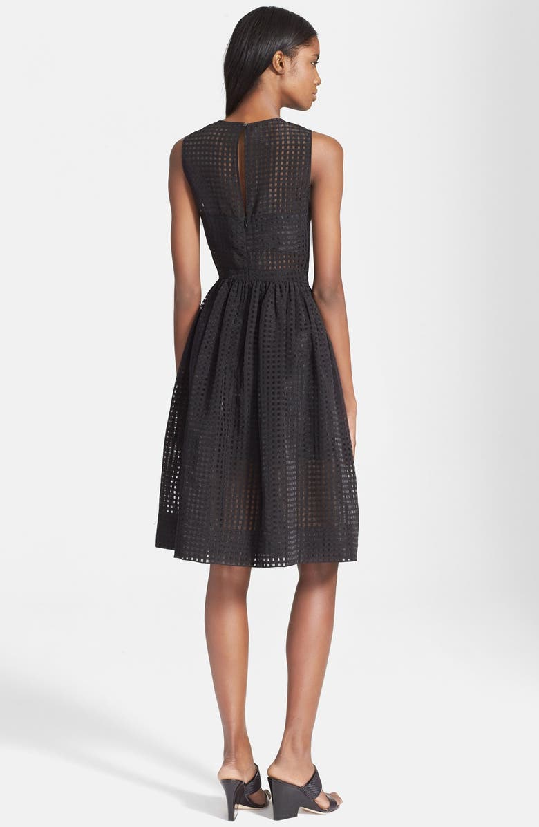 Elizabeth and James 'Heidi' Check Jacquard Fit & Flare Dress, Alternate, color, 