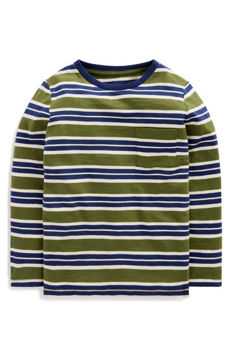 Kids' Everyday Long Sleeve Cotton Pocket T-Shirt