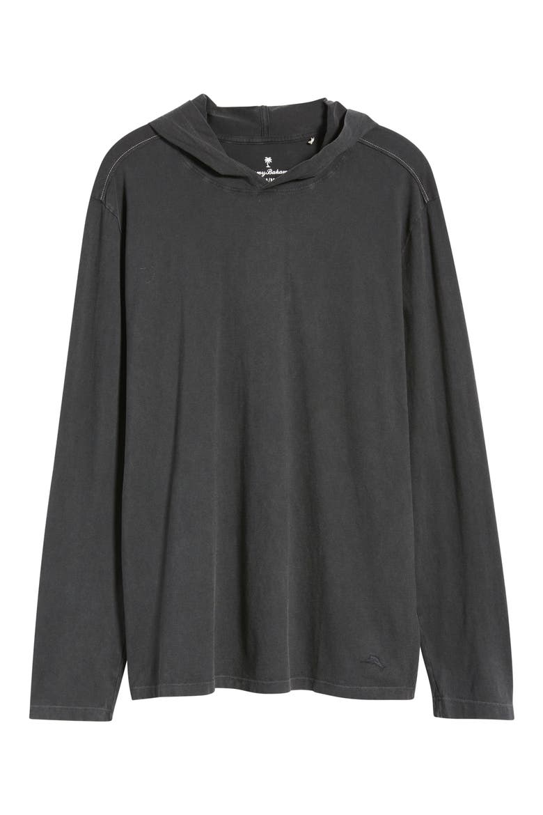 Kauai Keys Hooded Long Sleeve T-Shirt, Alternate, color, COAL