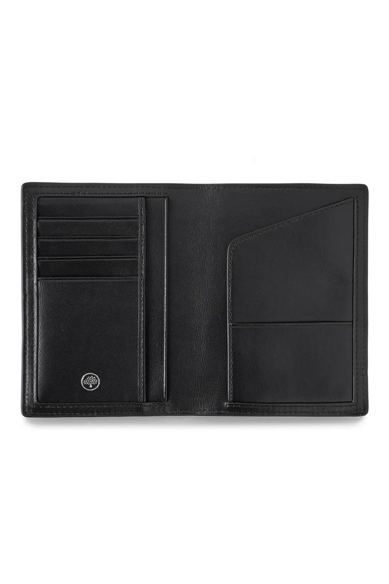 Leather Passport Cover Wallet, Alternate, color, BLACK