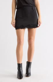 Elodie Lace Hem Miniskirt