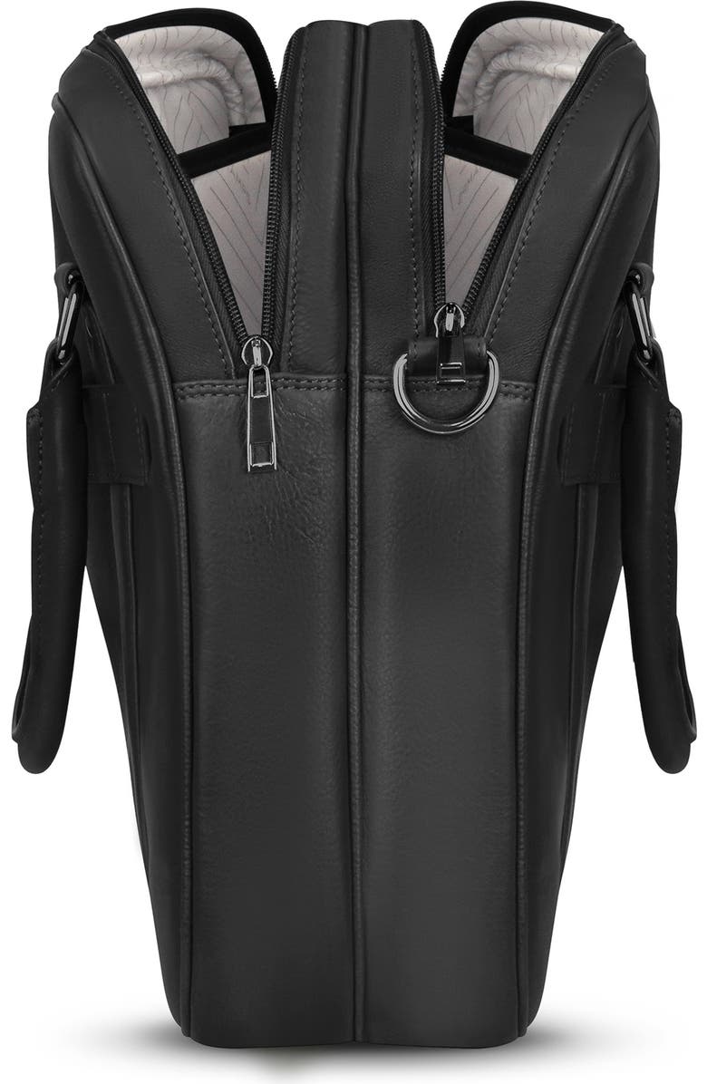 CHAMPS Onyx Leather Briefcase, Alternate, color, Black