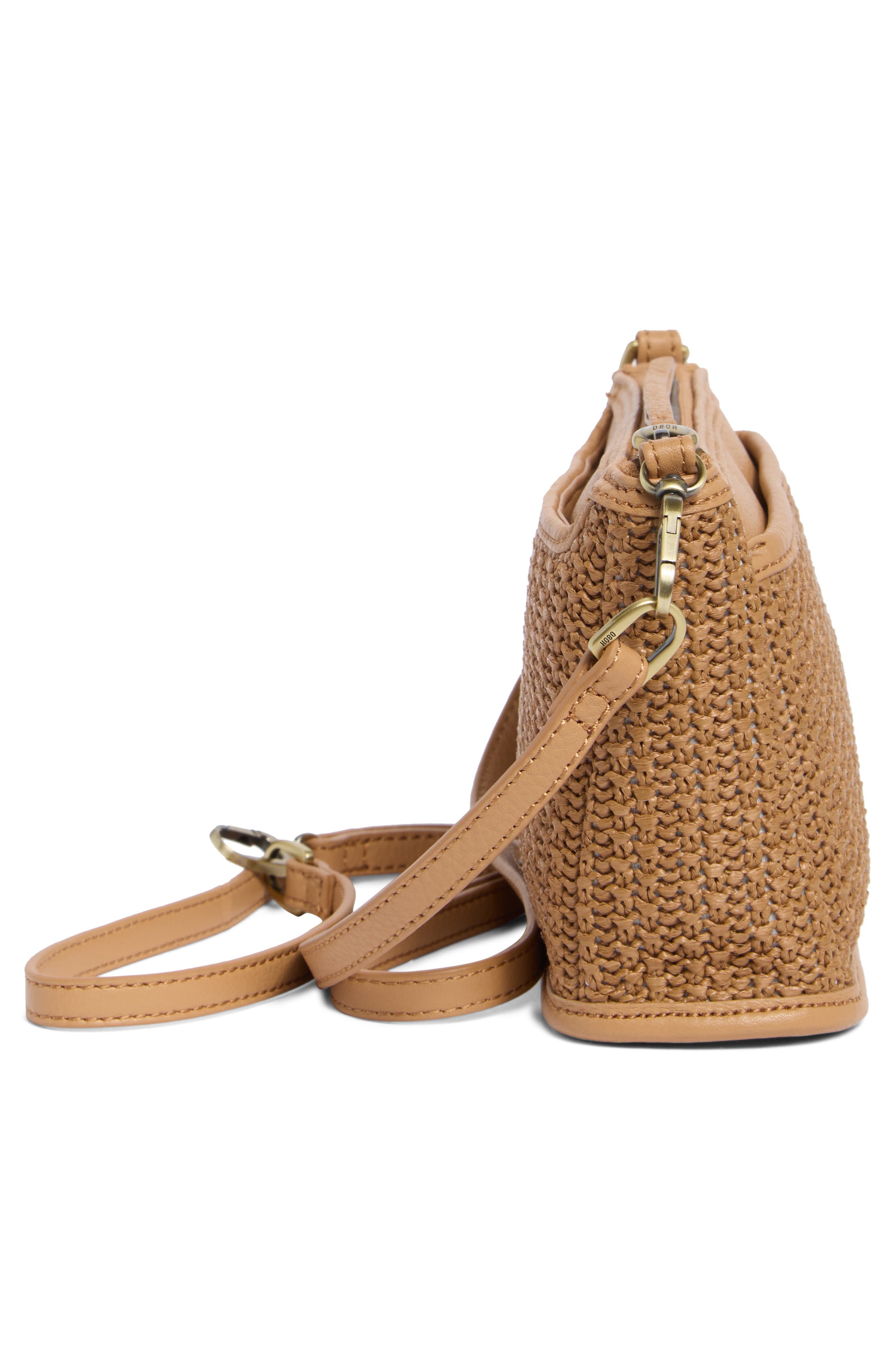 Cadence Straw Crossbody Bag, Alternate, color, SEPIA