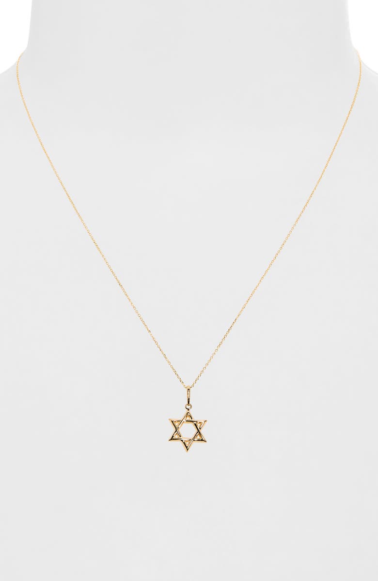 Bony Levy 14K Gold Star of David Pendant Necklace, Alternate, color, 14K Yellow Gold