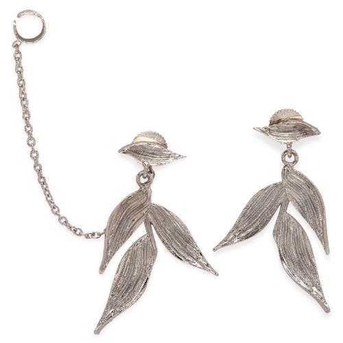 Dhwani Bhansal Isaro Mini Earrings In White Rhodium Plated