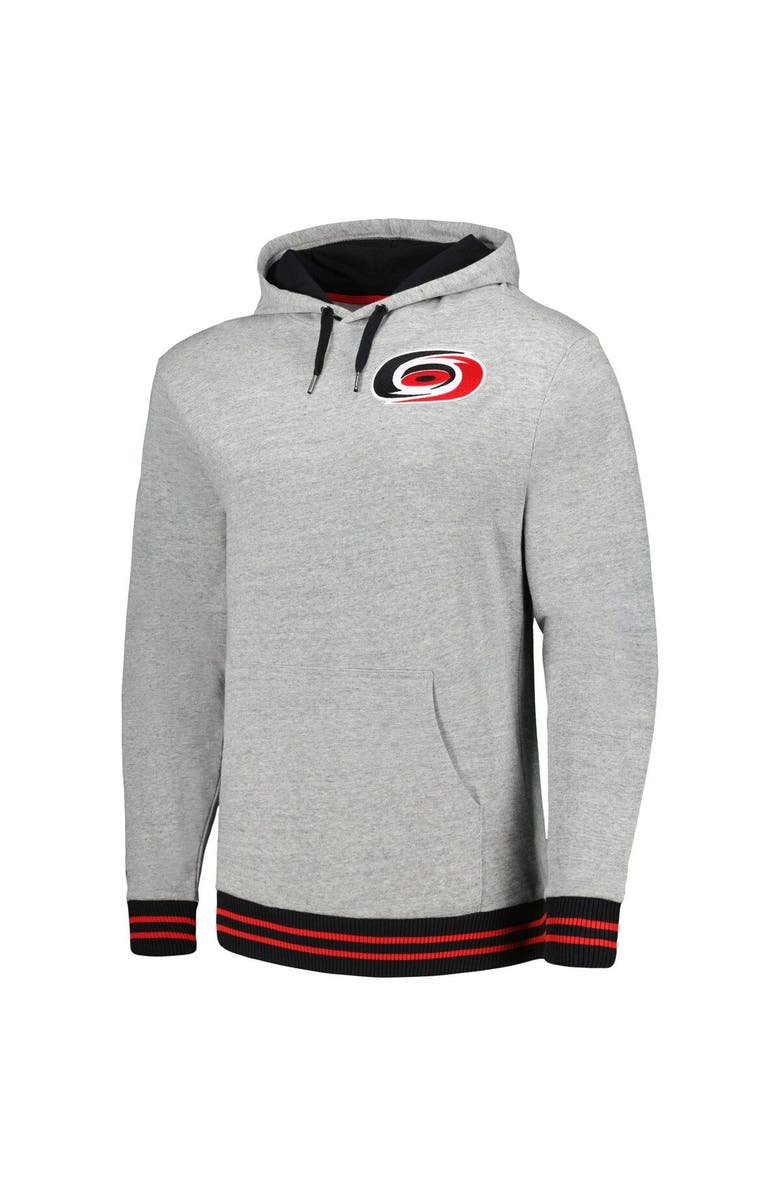 Mitchell & Ness Men's Mitchell & Ness  Heather Gray Carolina Hurricanes Classic French Terry Pullover Hoodie, Alternate, color, 