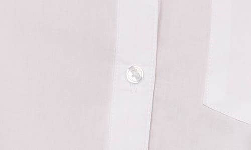 DKNY JEANS DKNY JEANS CROP COTTON POPLIN BUTTON-UP SHIRT