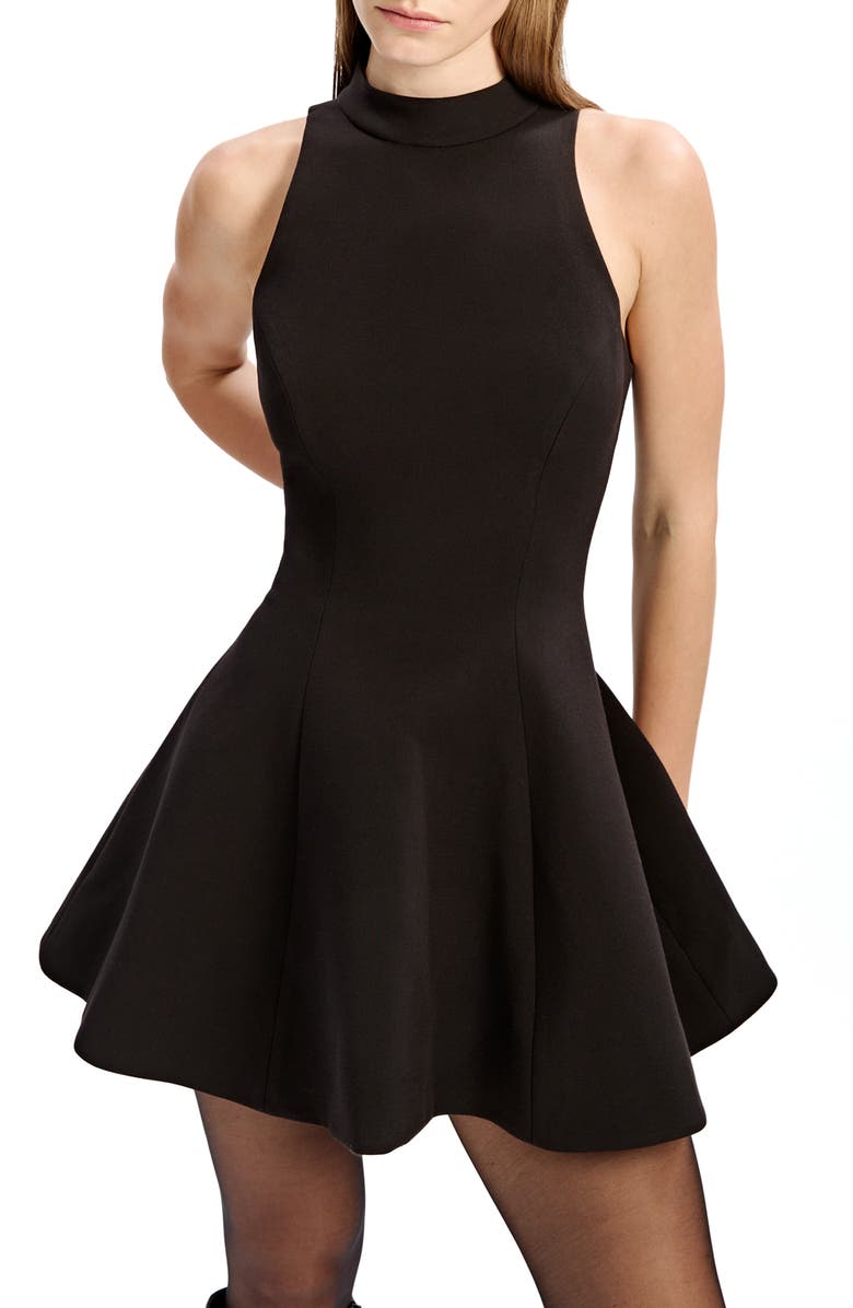 Bardot Banks Fit & Flare Minidress, Alternate, color, Black