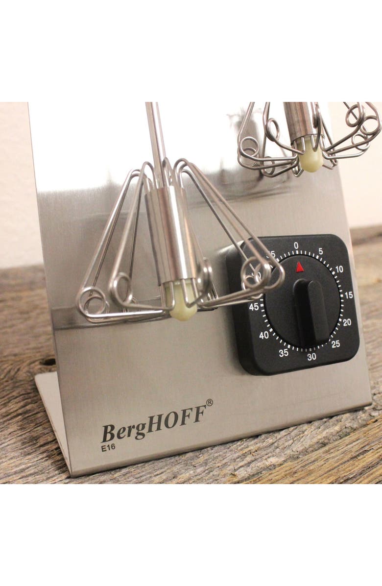 BergHOFF 2-Piece Whisk Set with Timer, Alternate, color, Silver