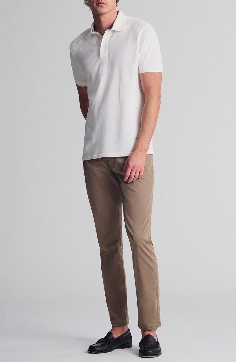 Mavi Jeans Textured Cotton Polo, Alternate, color, Antique White