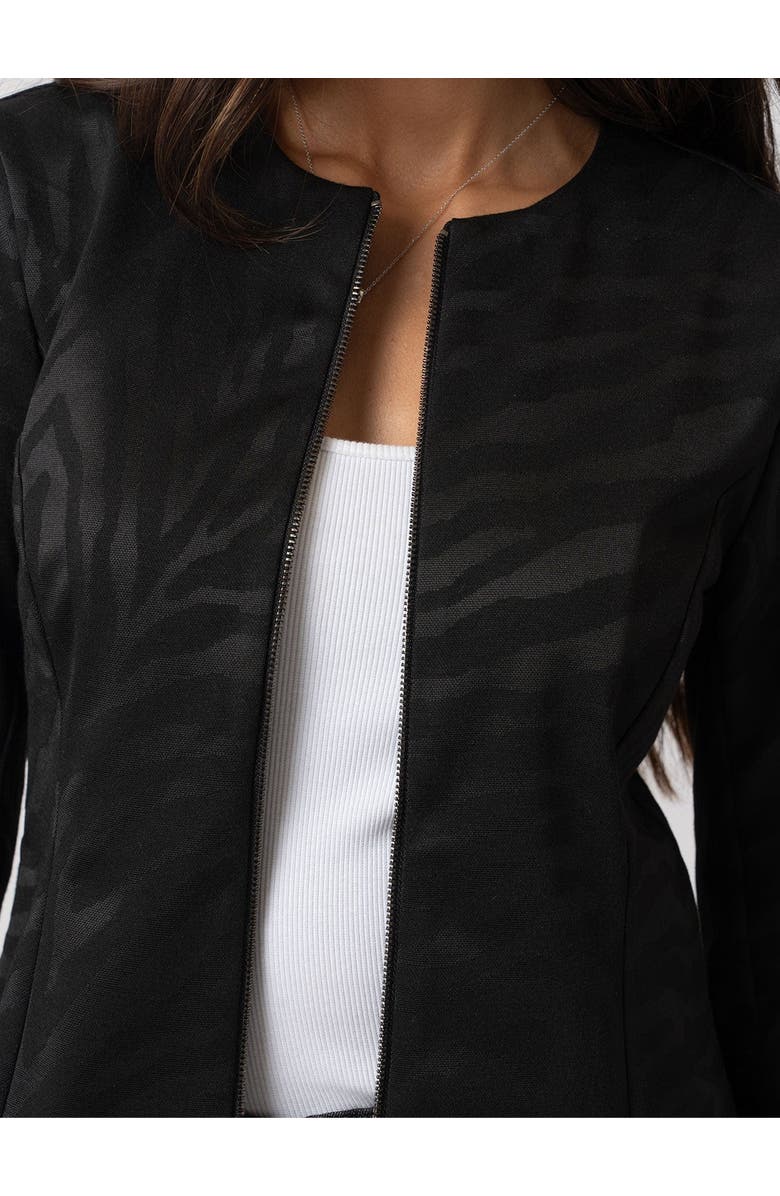 Saint + Sofia Florence Jacket, Alternate, color, Black Zebra