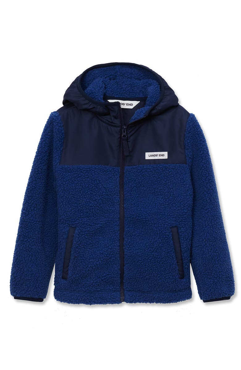 Lands' End Kids High Pile Fleece Hooded Jacket, Main, color, 