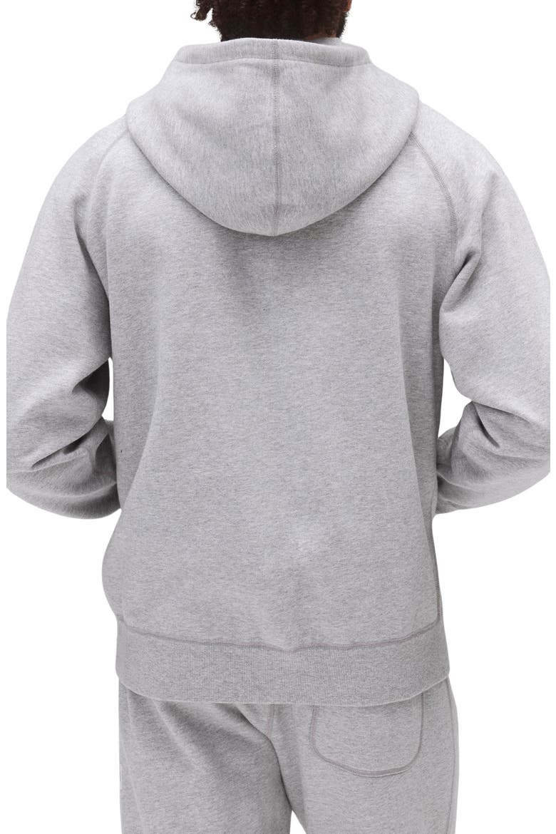 Midweight Fleece Zip Hoodie, Alternate, color, HEATHER GREY