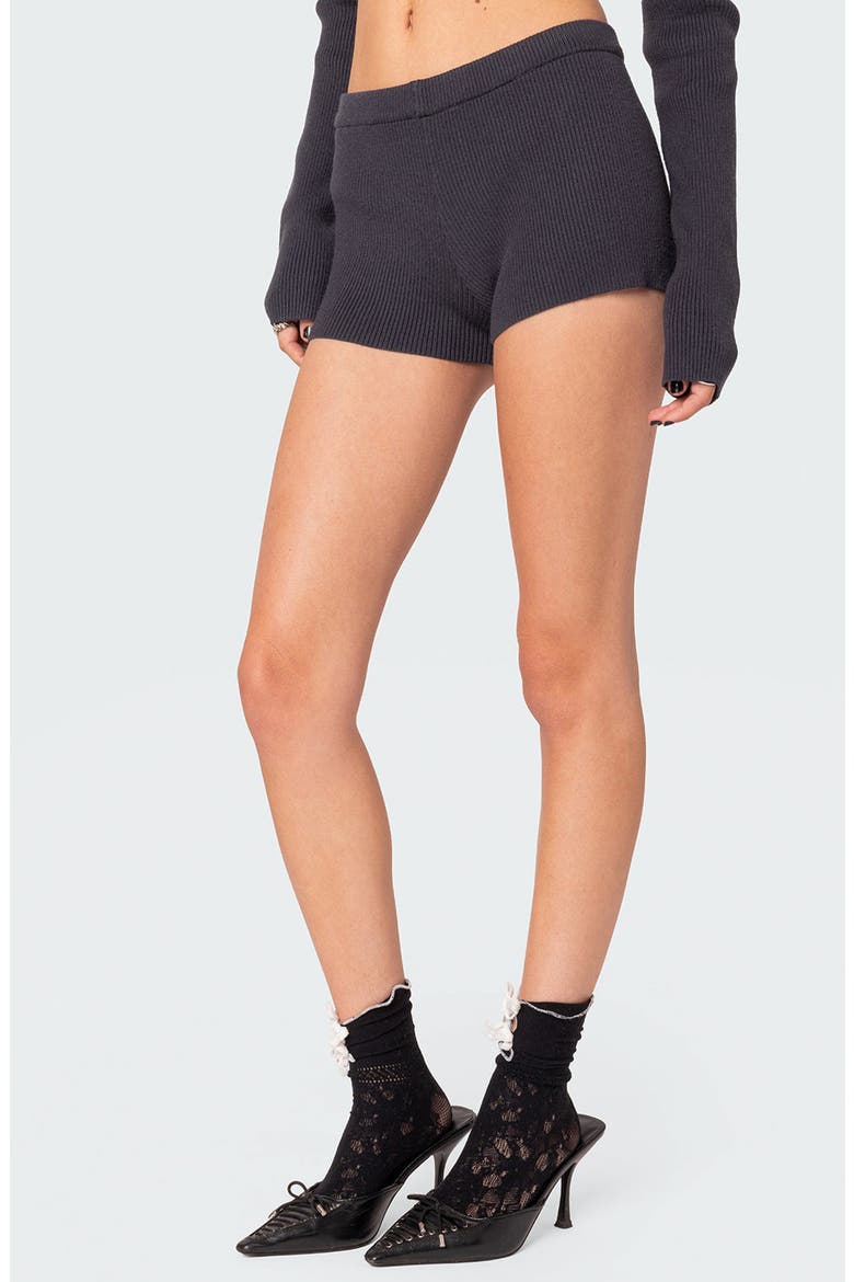 Miriam Rib Microshorts, Alternate, color, DARK-GRAY
