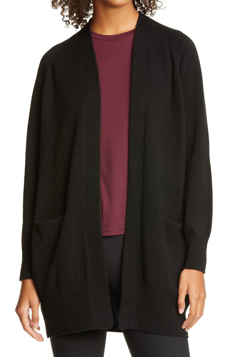 Cashmere Cardigan, Main, color, BLACK