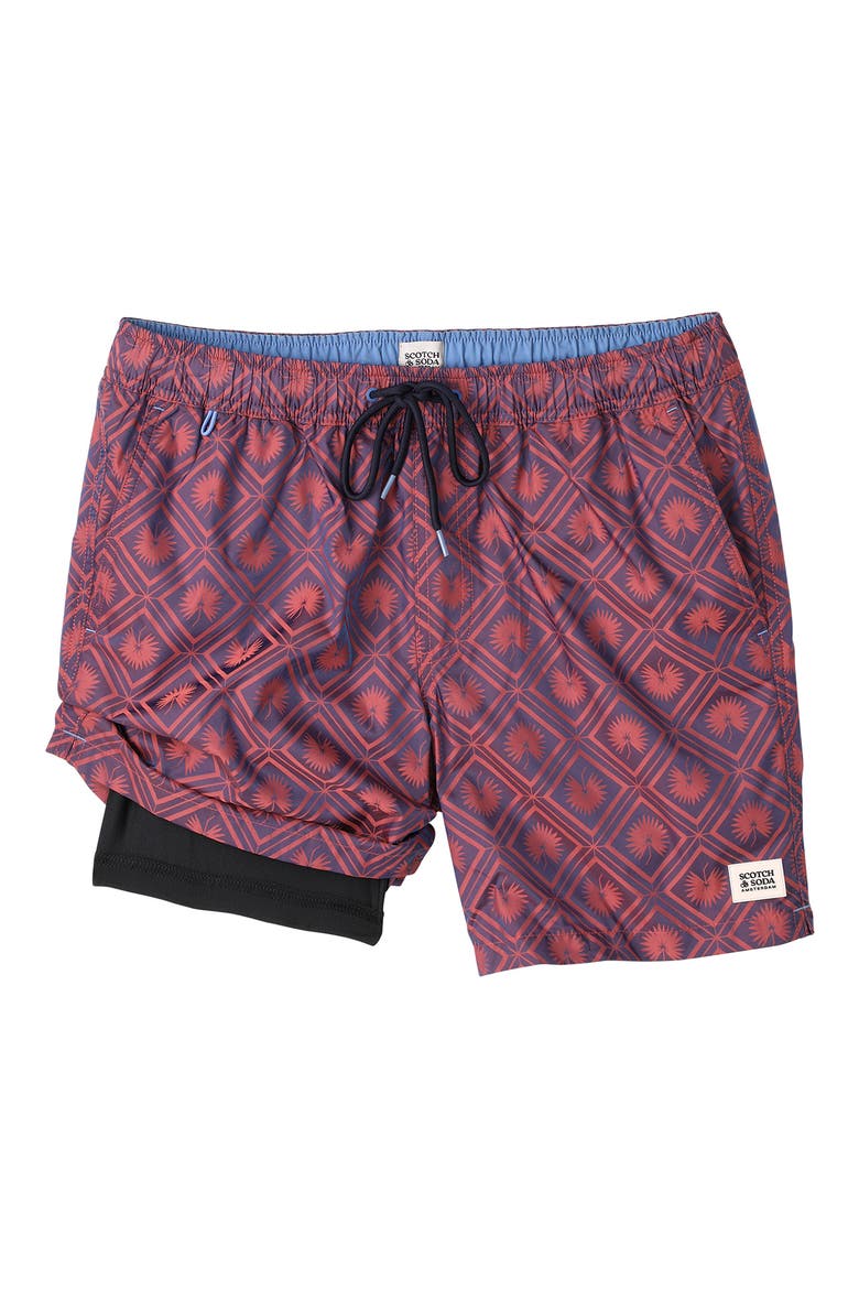 Diamond Swim Trunks, Alternate, color, LIGHT PASTEL RED