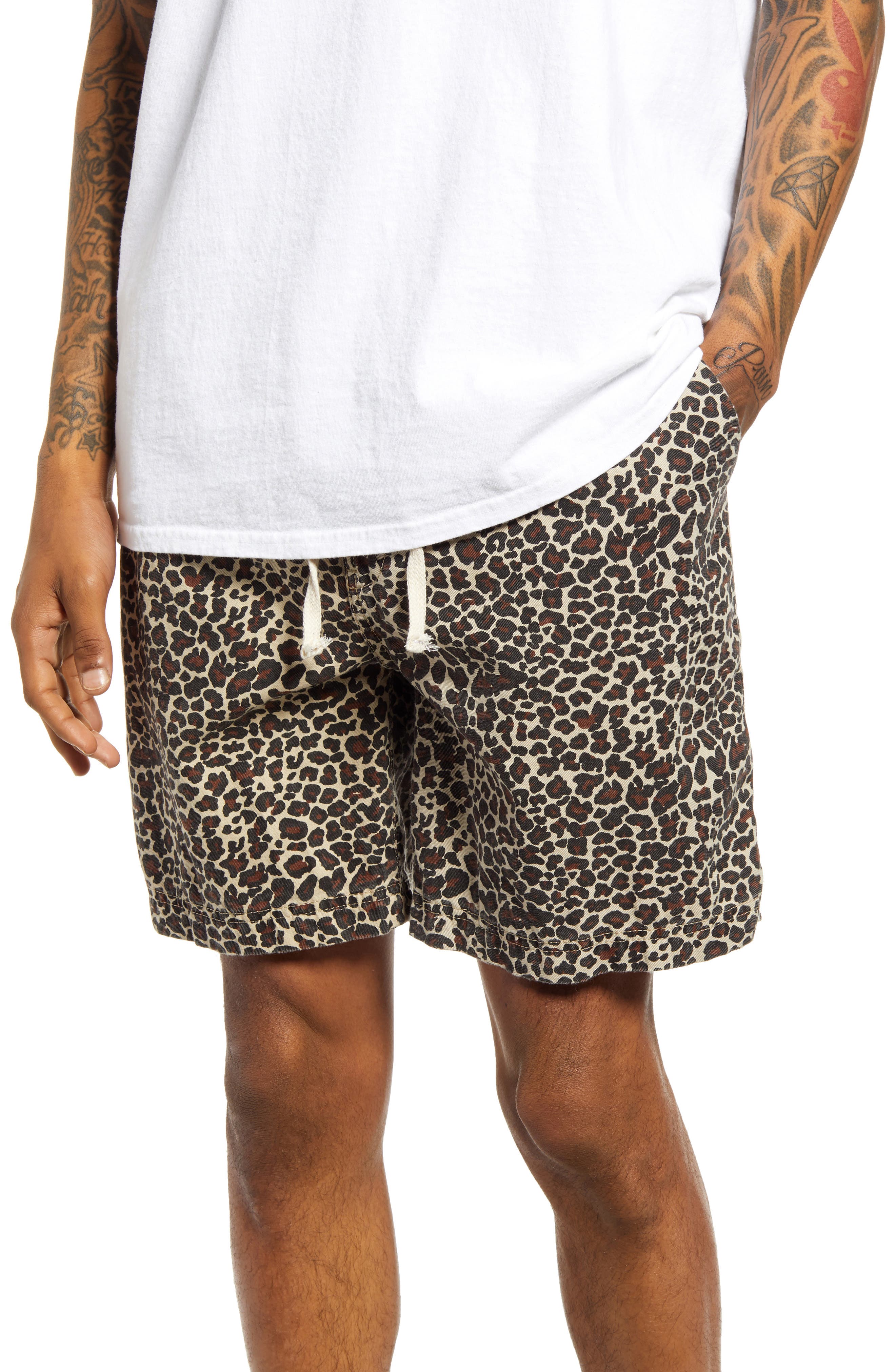 BDG Urban Outfitters Urban Outfitters Animal Print Drawstring Shorts ...