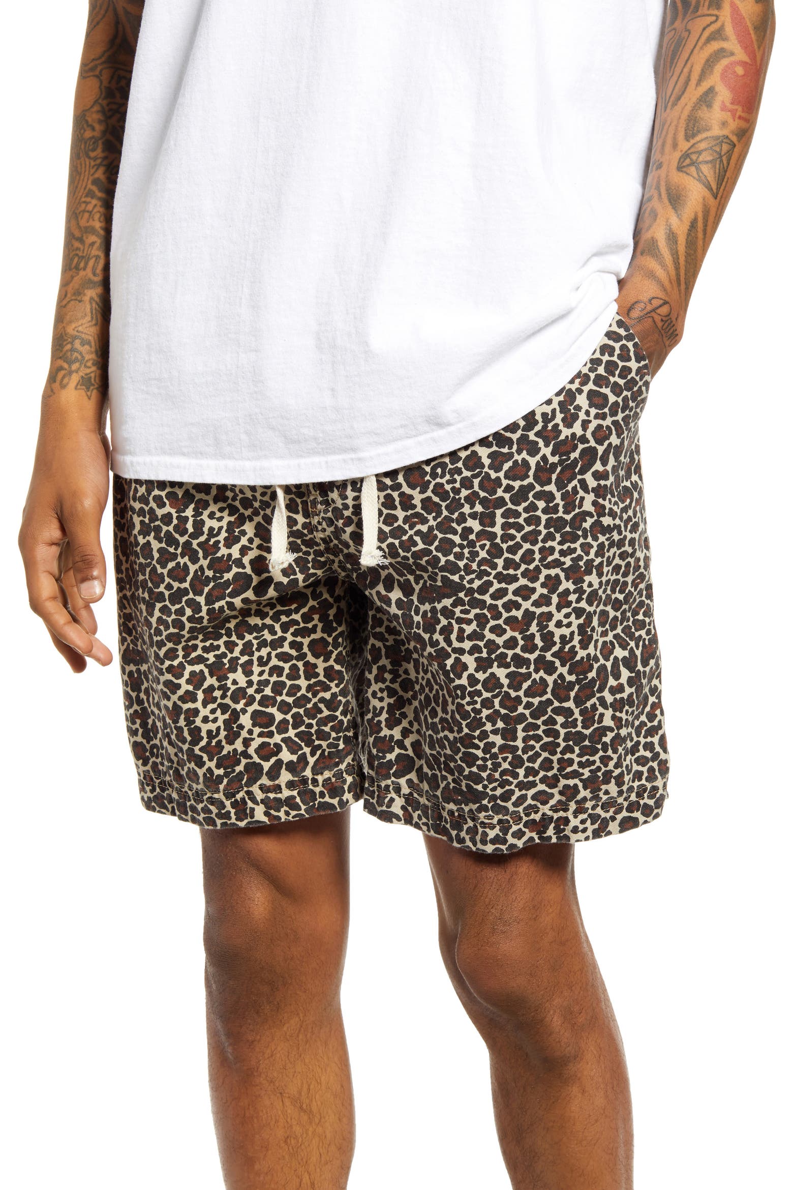 Bdg BDG Urban Outfitters Urban Outfitters Animal Print Drawstring Shorts ...