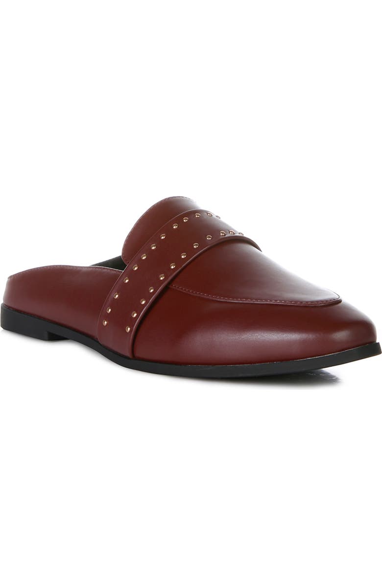 LONDON RAG Walkout Studded Mule, Main, color, Burgundy