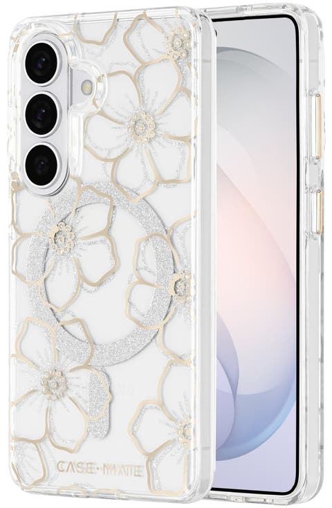Floral Gems Case With Magnet For Samsung Galaxy S26