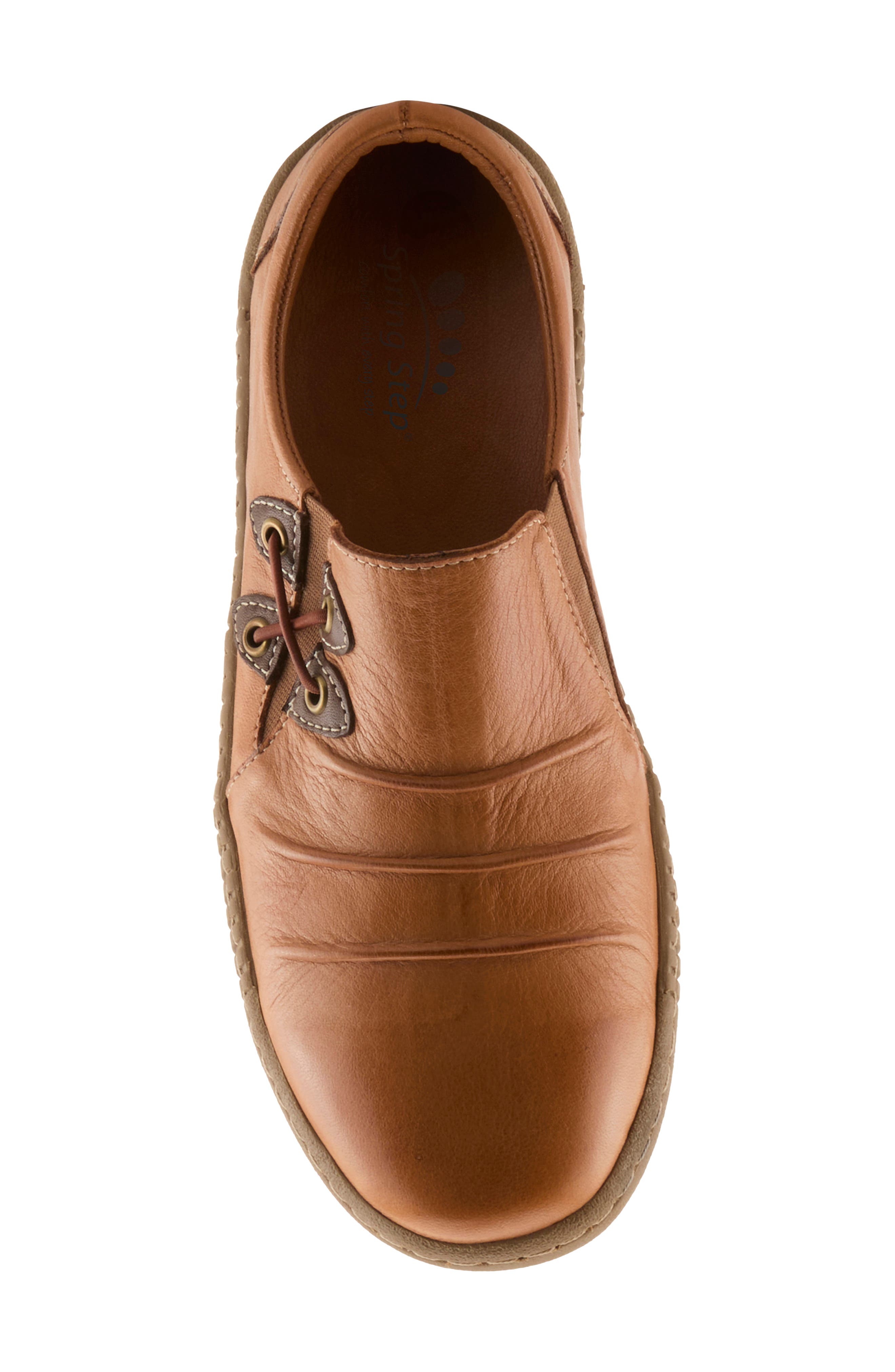 Tavi Leather Slip On Sneaker, Alternate, color, CAMEL