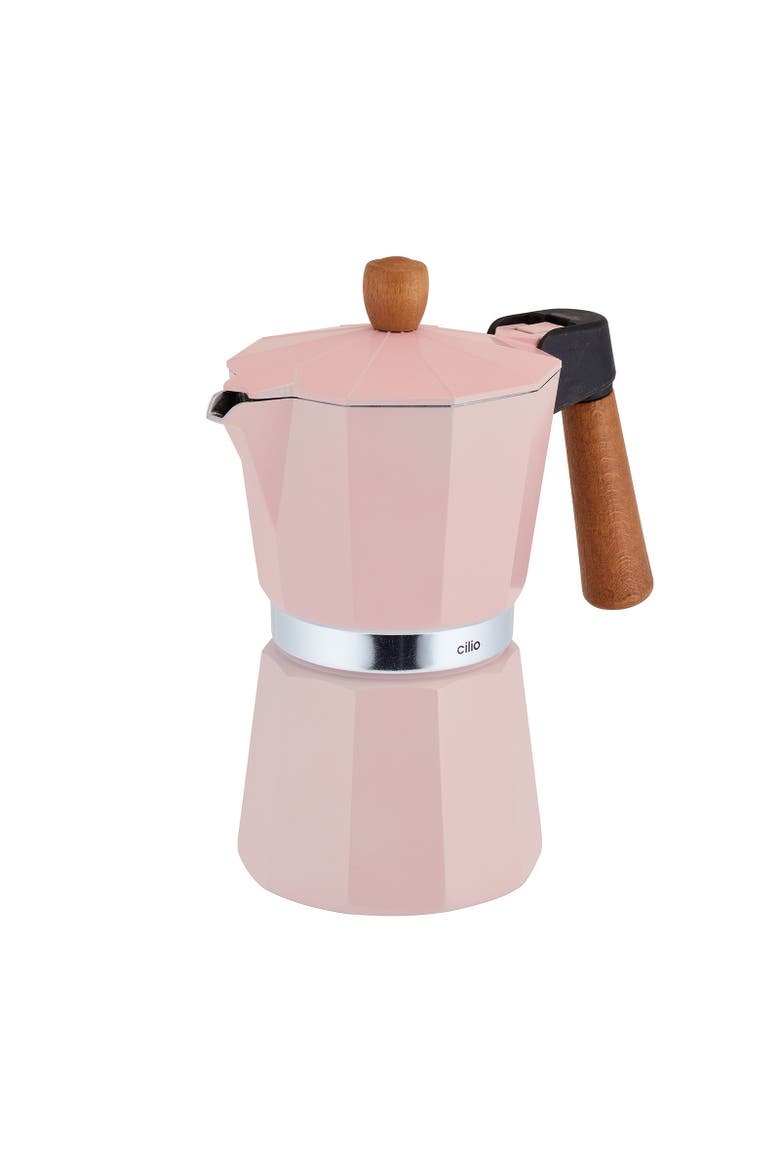 Legno Stovetop Espresso Maker, 15-Ounce, Main, color, Pink