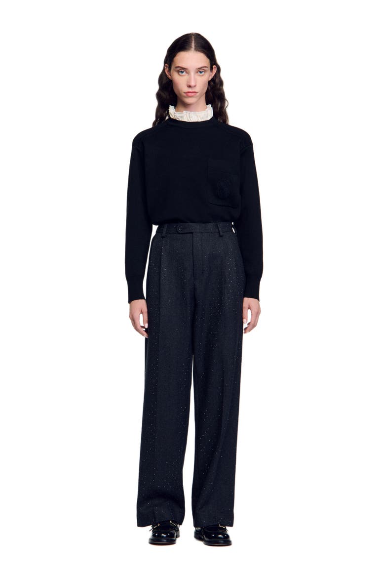 Striped trousers, Main, color, Dark grey