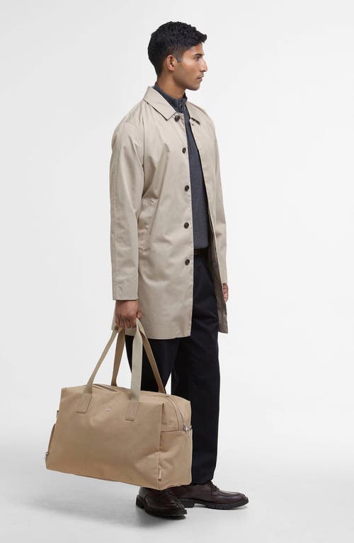 Barbour Cascade Cotton Twill Duffle Bag In Washed Stone