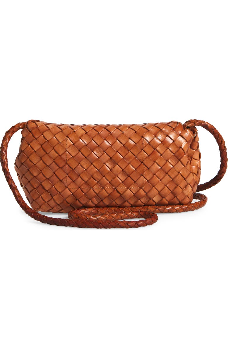 Loeffler Randall Vinnie Woven Leather Crossbody Bag, Alternate, color, Timber