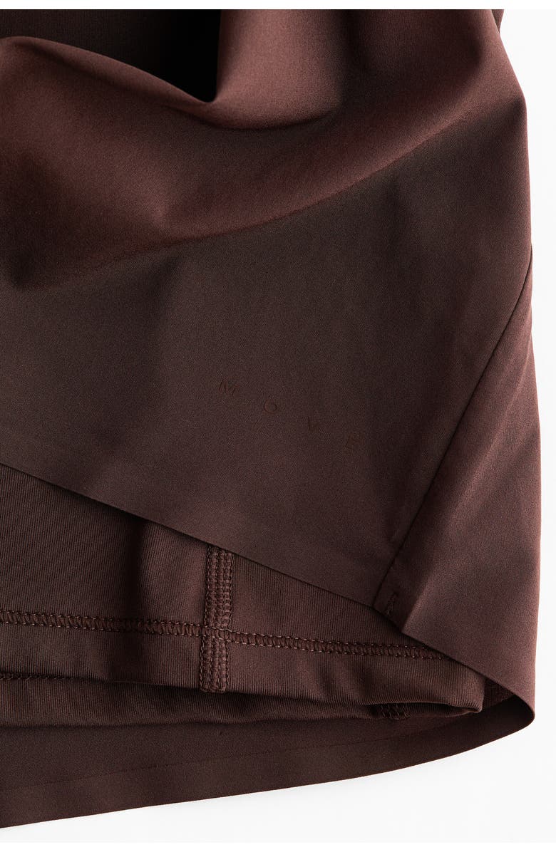 H&M Double-layered Sports Shorts, Alternate, color, Warm Brown