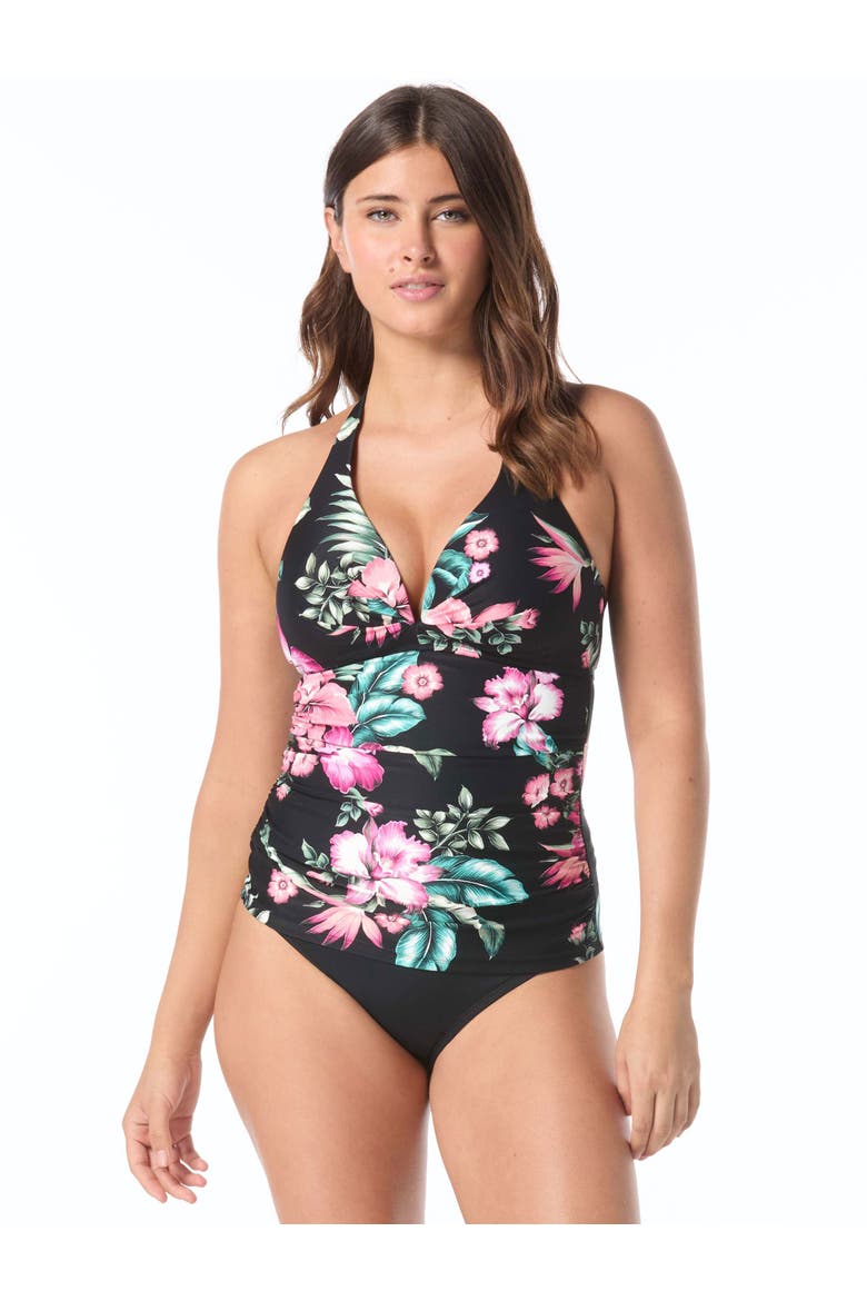 Assure Tankini Swim Top C-Cup, Main, color, Black Mlt