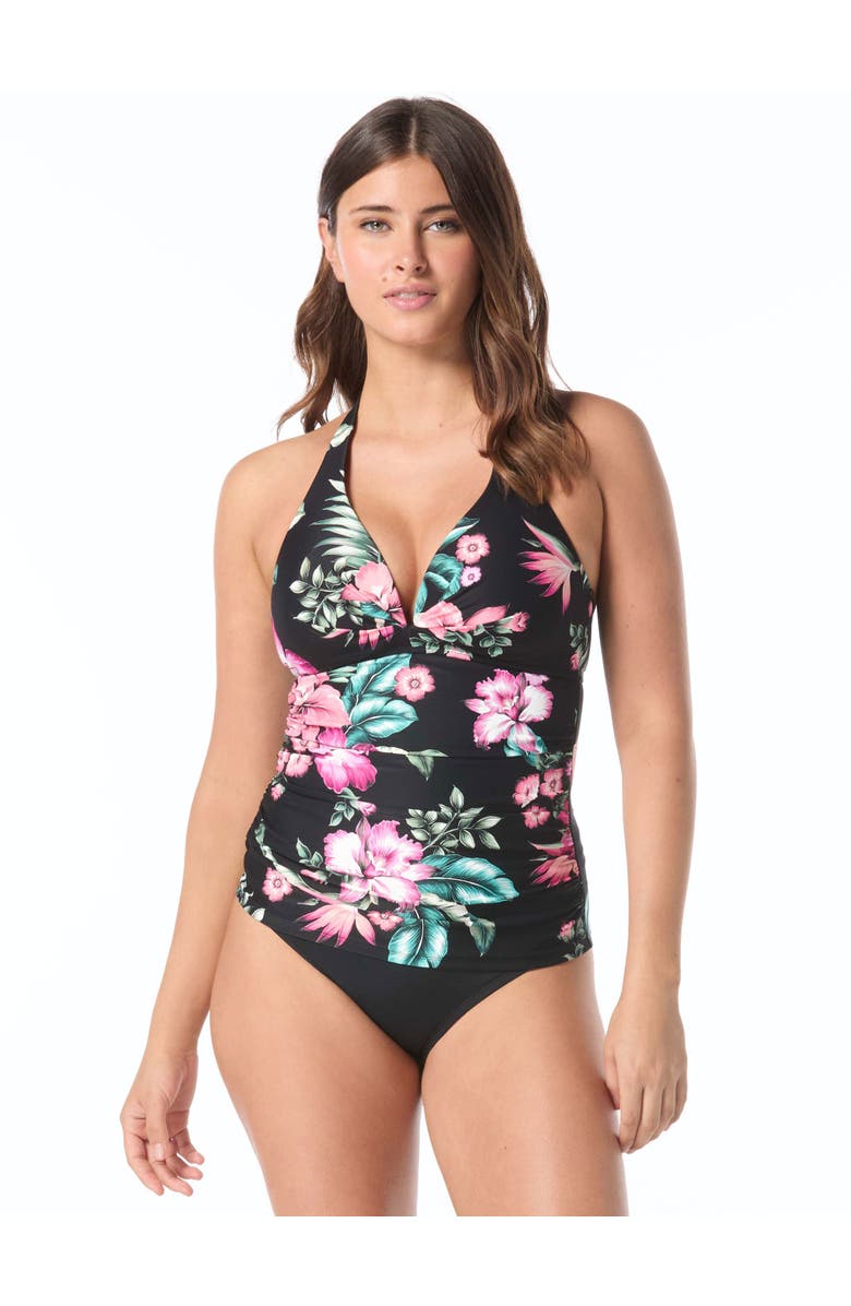 COCO REEF Assure Tankini Top, Main, color, Black Mlt